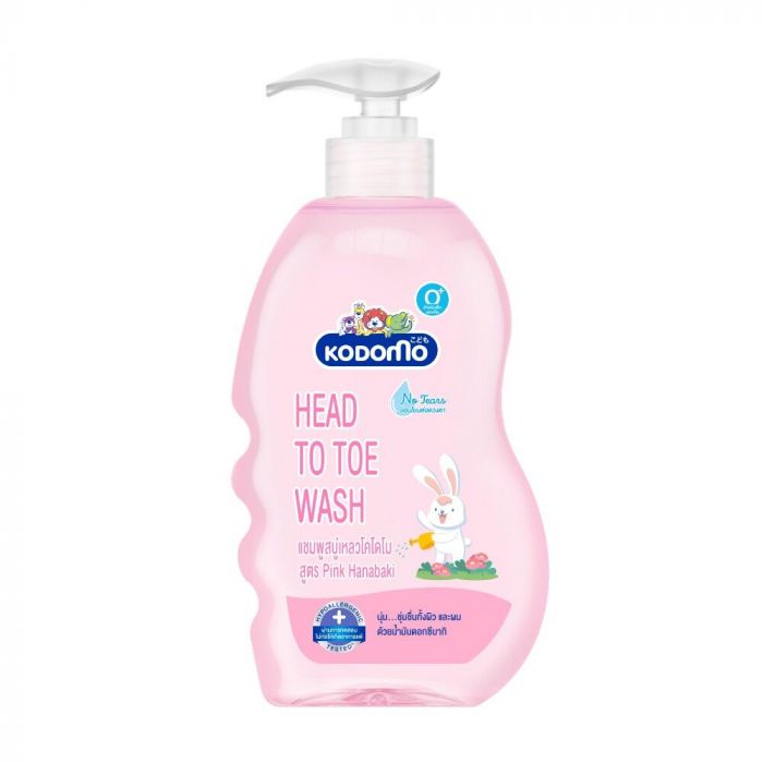 Makroclick KODOMO HEAD TO TOE WASH LIQUID GEL PINK HANABAKI 400ML X 1